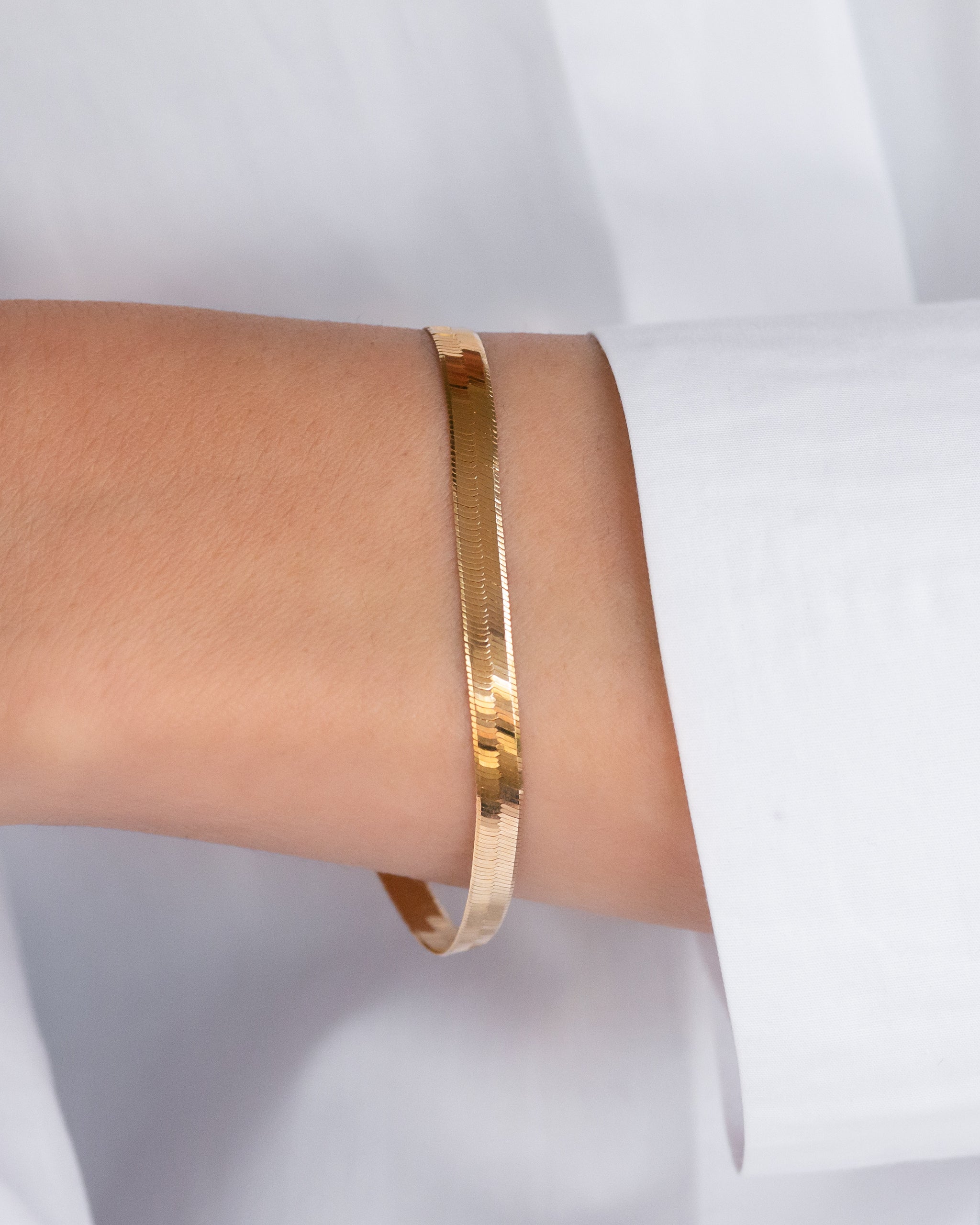 14k Gold Filled Bracelet with large Love Charm (5mm) | Arm Candy by Alysa